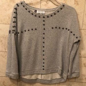 Jennifer Lopez grommet embellished sweatshirt